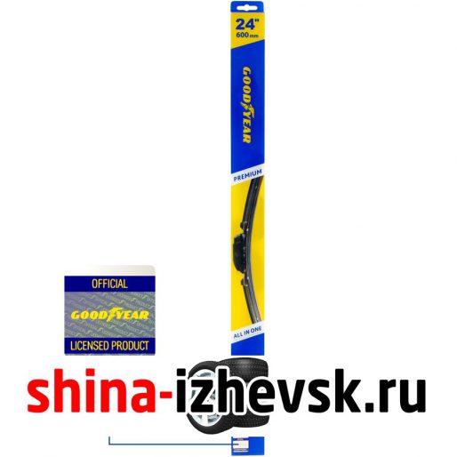 Щетка стеклоочистителя бескаркасная Goodyear Premium 600 мм/24" в Ижевске